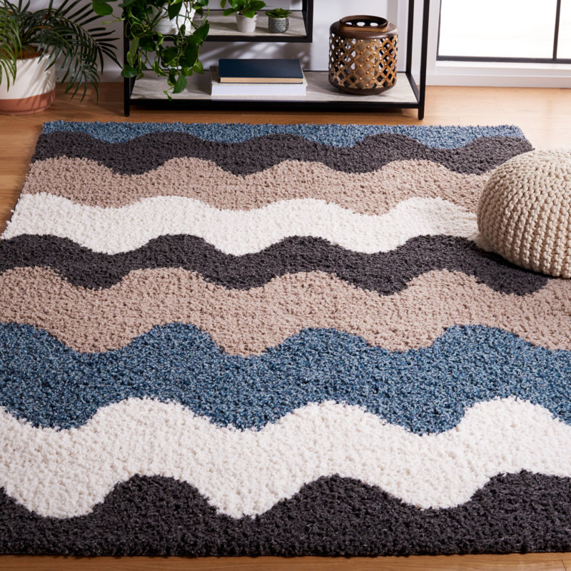 Calico Shag Performance Abstract Rug, Rectangle 5'3" x 7'6"
