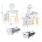 Dressing Table With LED Lights Glass Top Dressing Table With Extendable Side Table 5 Drawers Dressing Table With Mirror And Stool For Bedroom