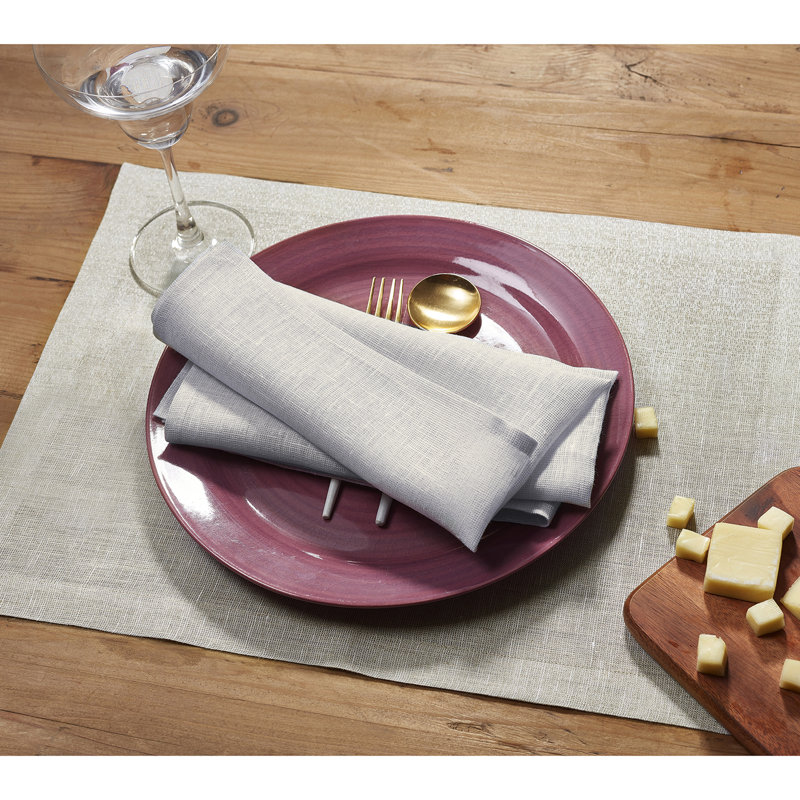 Festive Plain Placemats, Natural/Festive Shimmer