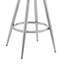 Tabouret de bar pivotant en similicuir et acier inoxydable brossé 30 po Norcia