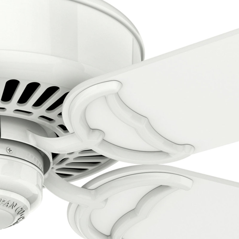 54" Panama Ceiling Fan And Handheld Remote, Snow White