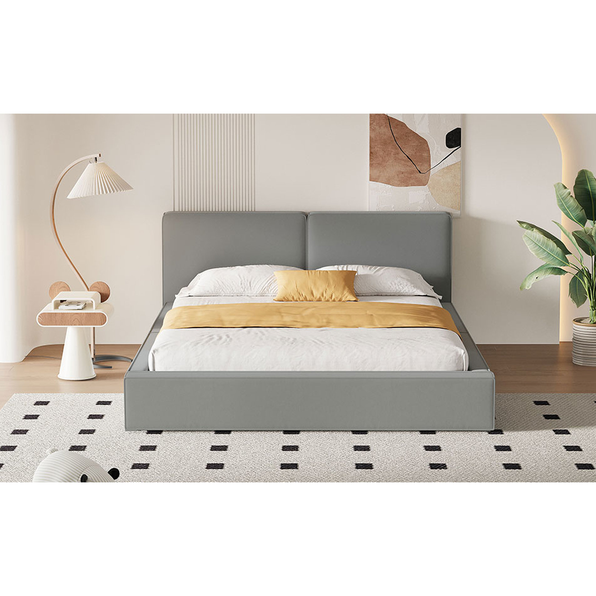 Latitude Run® Queen Platform Bed Velvet Fabric - Stable And Elegant ...