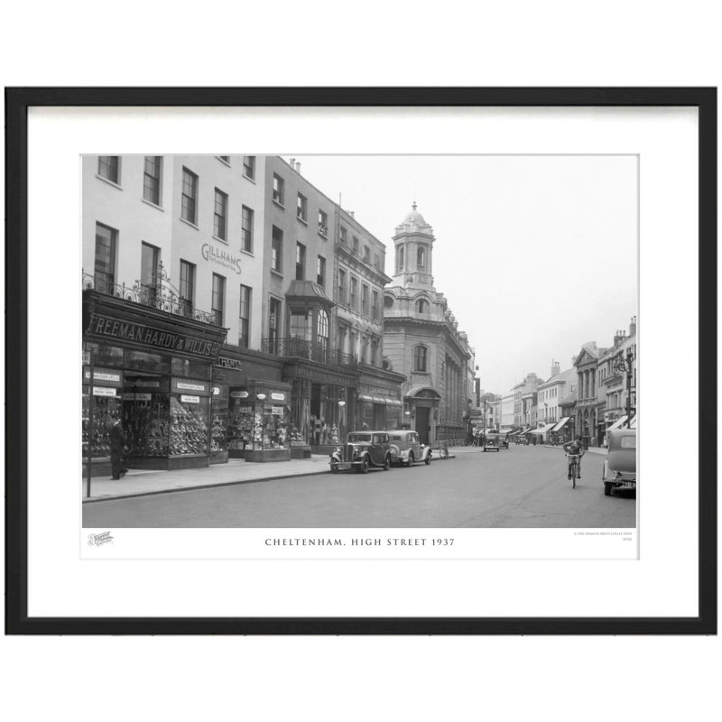 Cheltenham, High Street 1937 by Francis Frith - Single Picture Frame Print, 28cm H x 36cm W x 2.3cm D