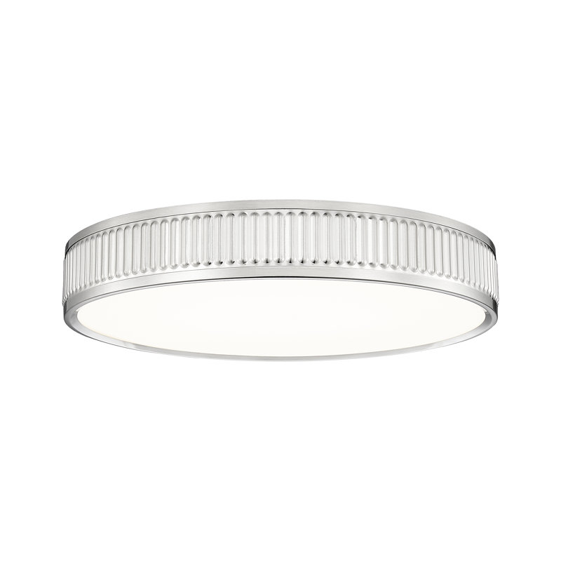 Plafonnier encastré 1 lumière 16,75 po Joanie, Nickel brossé
