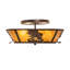 Leaping Bass 4 - Light Semi Flush Mount