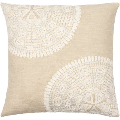 Embroidered Cotton Reversible Pillow Cover