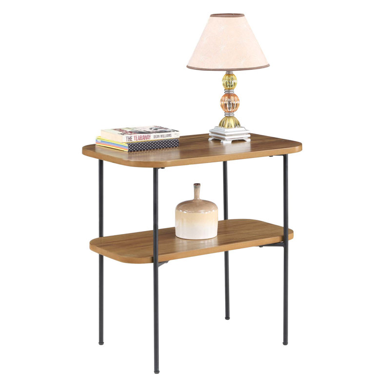 Gonyea End Table, Driftwood and Black