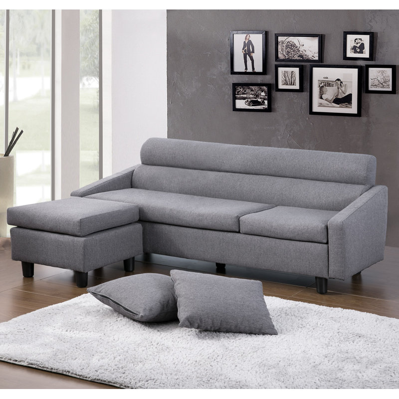 Browder 4 Seater Corner Sectional, Grey