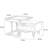 American retro square solid wood coffee table