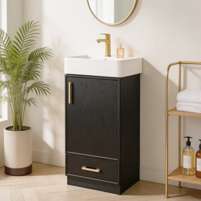 Arbutus 18'' Modern Free-standing Single Bathroom Vanity Set For Small Space