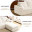 Canapé-repose-pieds beige