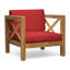 Chaise Mid-Century en bois avec coussin d'eau, 30,88 po x 27,26 po, 41,72 lb