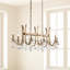 Vesca 8 Light 46in Rectangular Chandelier in Heirloom Bronze with Clear Radiance Crystals-952178469-952178475