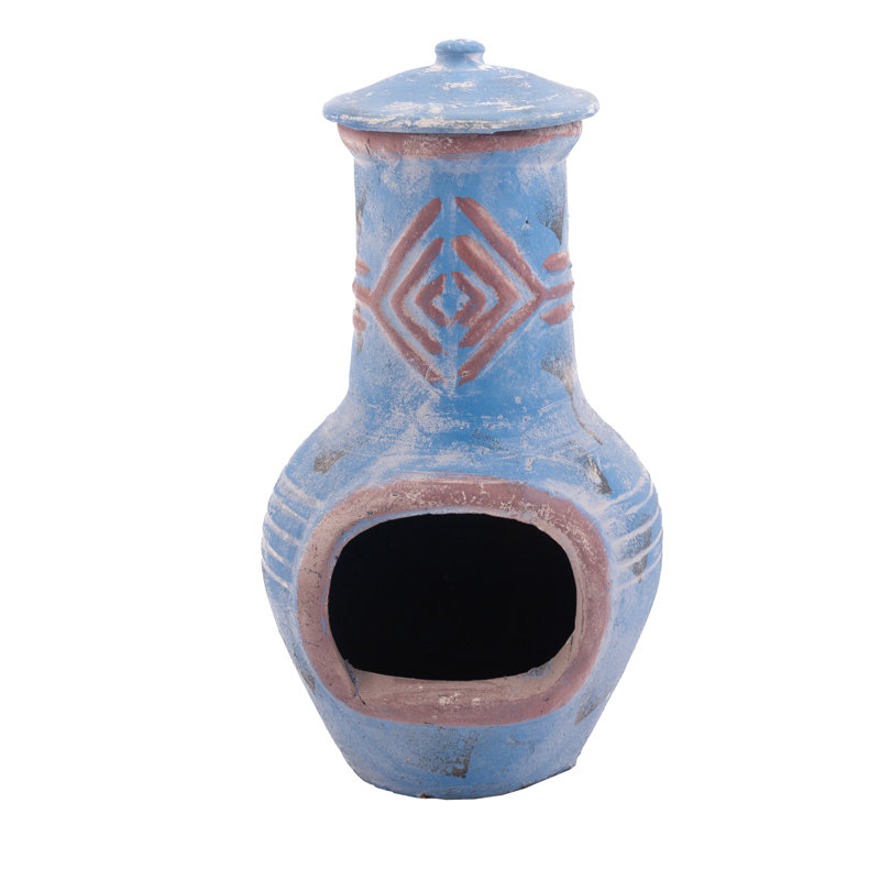 Colima Novelty Clay Wood Burning Smokeless Chimnea