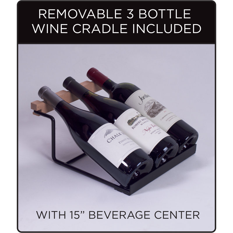 66 Can 14.937" Convertible Beverage Refrigerator, Left