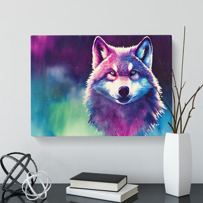 Watercolour Wolf Vol.1 Abstract - Wrapped Canvas