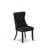 5 Piece Dining Table Set Consists of a Square Modern Kitchen Table and 4 Polyester Fabric Upholstered Parson Chairs, Antique Walnut