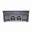 Meuble télé 65,3 po avec bandes lumineuses à DEL et porte de grange en fer-956579949