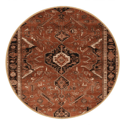 Machine Washable Persian Brown Area Rug