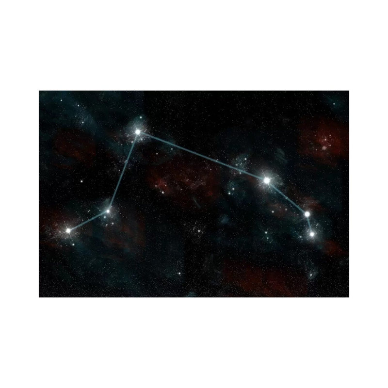 The Constellation Aries The Ram by Marc Ward - Wrapped Canvas Print, 20.32 cm H x 30.48 cm W