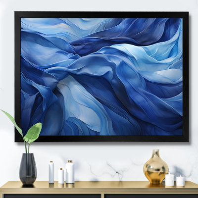 Blue Emotional Tachisme Waves 3 - Tachisme Wall Art