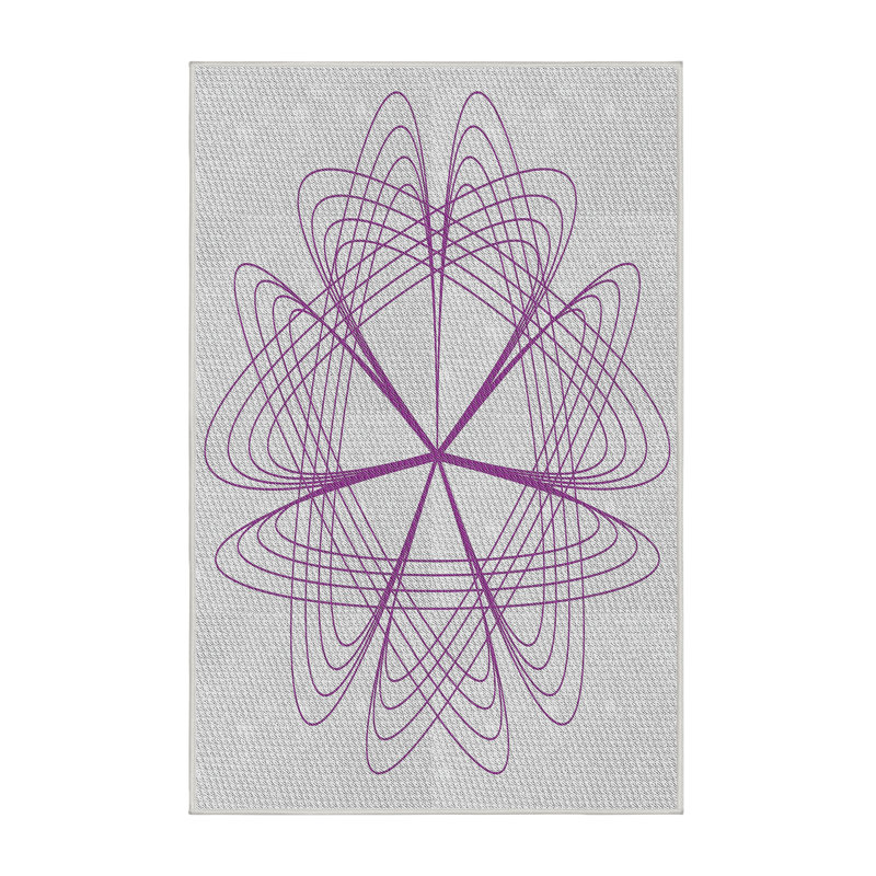 Tapis de zone mauve à motifs, Rectangle 3 pi x 5 pi