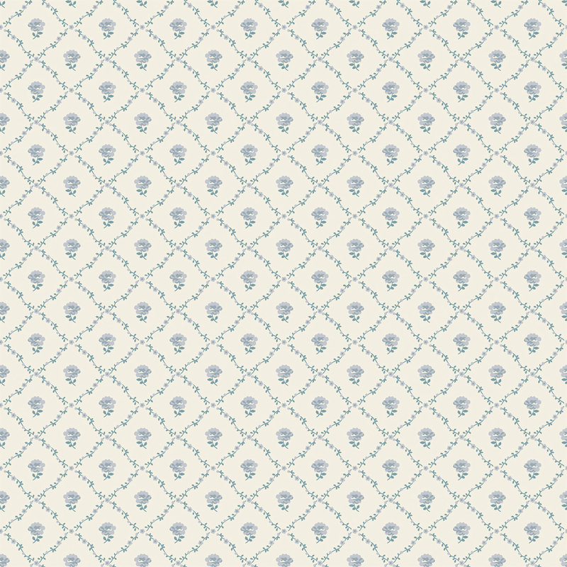 Laura Ashley, papier peint bleu clair Kate Pale