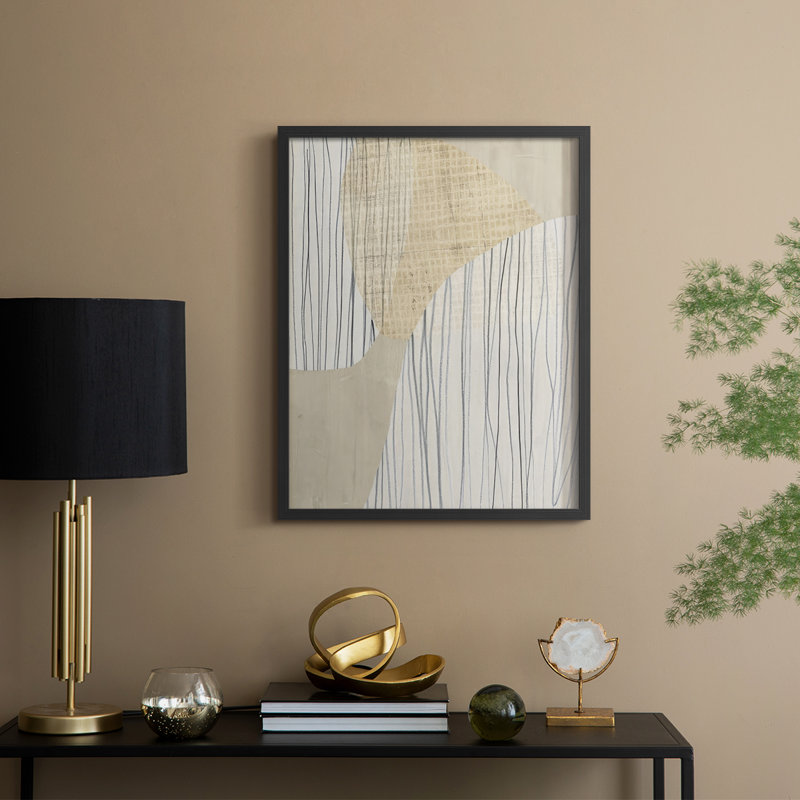 «Paper Stones II», reproduction encadrée - bois massif, Cadre noir, H 21 po x l 17 po