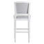 Tabouret 31 "à hauteur de bar blanc avec siège et dossier rembourrés gris, 1 pièce-1200909904-1200909906-1200909907-1200909910