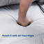 Chaise longue grise avec coussins en aluminium et confortables de 3 po d'eau