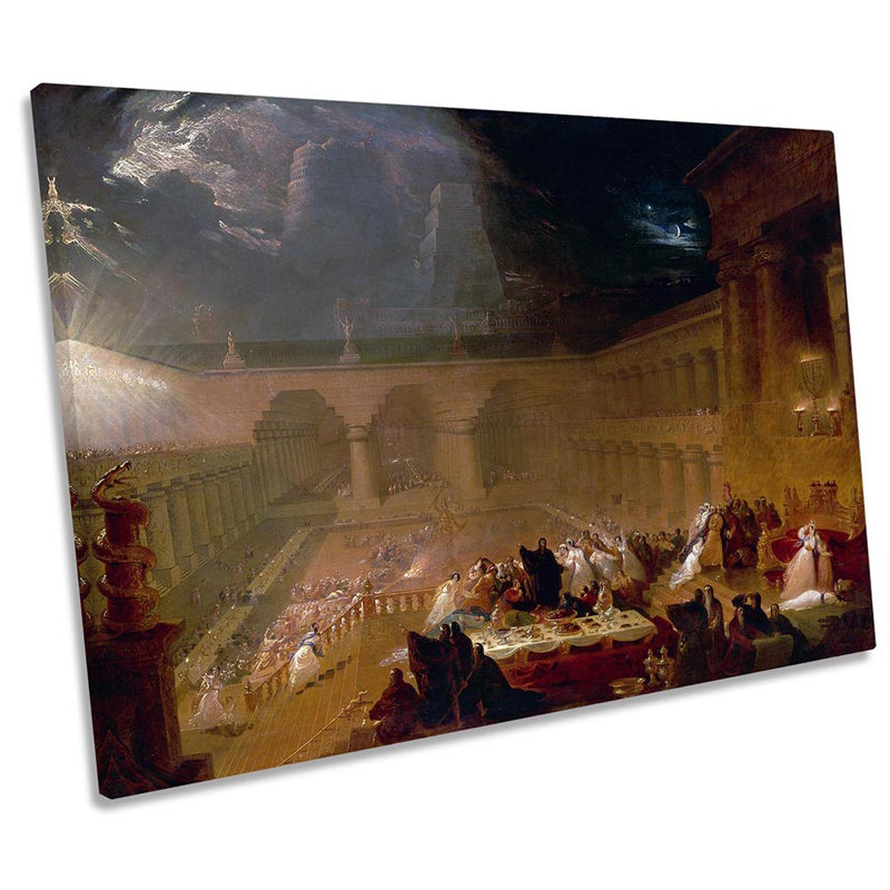 John Martin Belshazzar's Feast - Wrapped Canvas Print, 30.5cm H x 45.7cm W x 2cm D