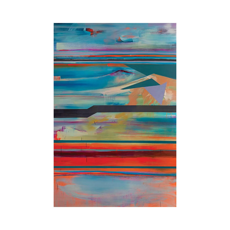 Stacked Horizons IV by Pamela Staker - Painting on Canvas, Wrapped Canvas, 20.32 cm H x 30.48 cm W