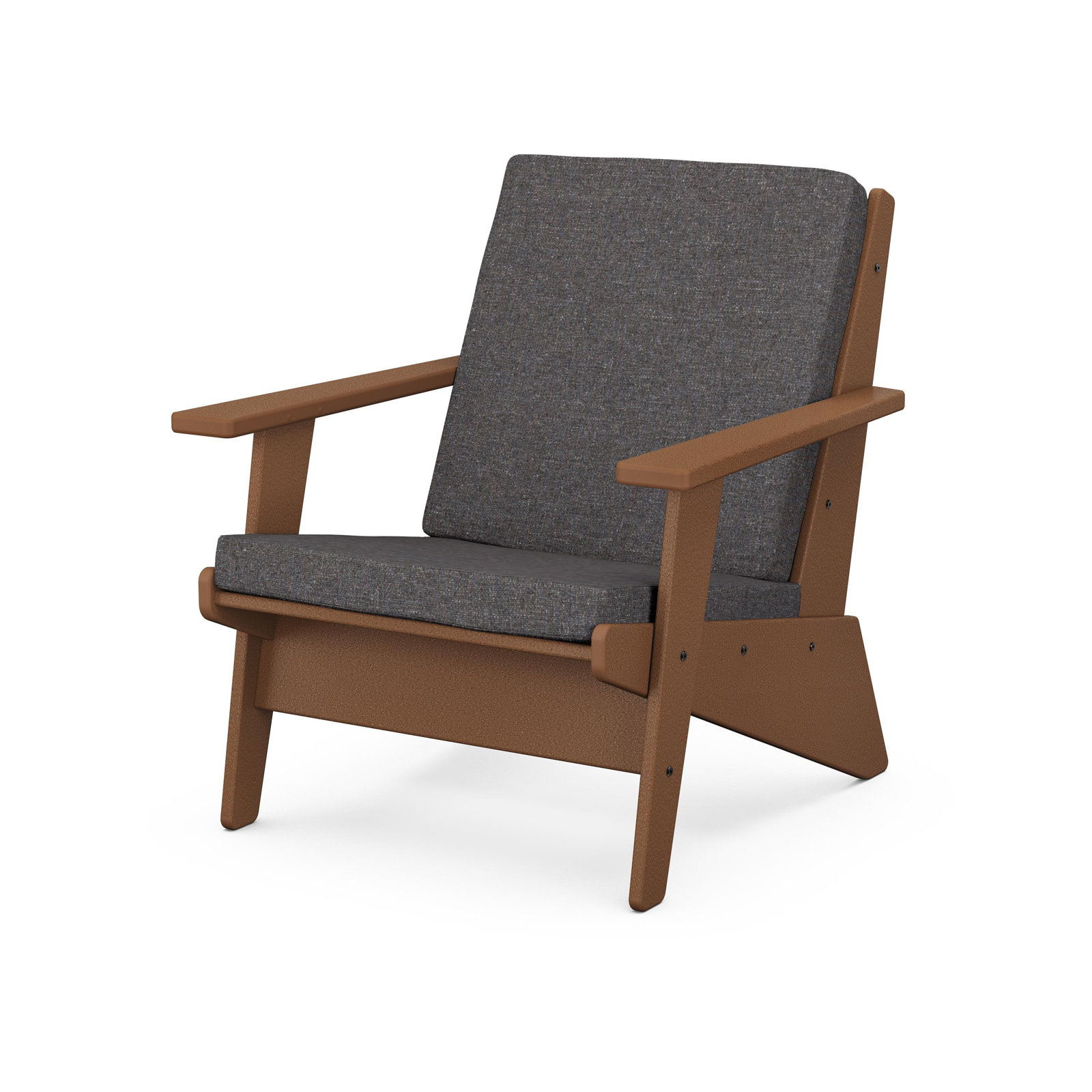 Riviera Modern Lounge Chair, Teak, Spa