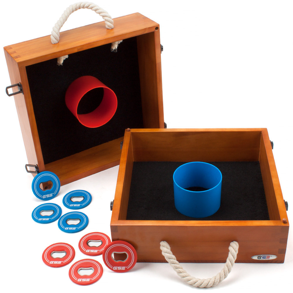 Solid Wood Washer Toss Game Set