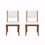 Set Of 2 Dining Chairs, Upholstered Dining Chairs  - Traditional Elegant Fabric Side Chairs With Curved Lines, Solid Hardwood Frame-891657083