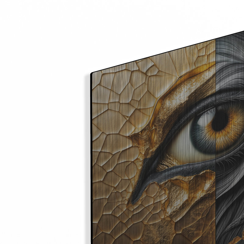 «Eyebext 2» par Rey Klimt, art mural en métal, H 12 po x l 12 po