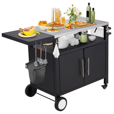 Table de barbecue extérieure avec armoire de rangement