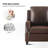 31.1''  Wide Classic and Overstuffed Soft Faux Leather Push Back Recliner with Nailhead Trims-1591826226
