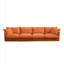 Chenille orange à housse 4 places, housse amovible, canapé de salon profond, flexible pour différentes configurations de sièges, siège relaxant, mousse haute densité et confortable