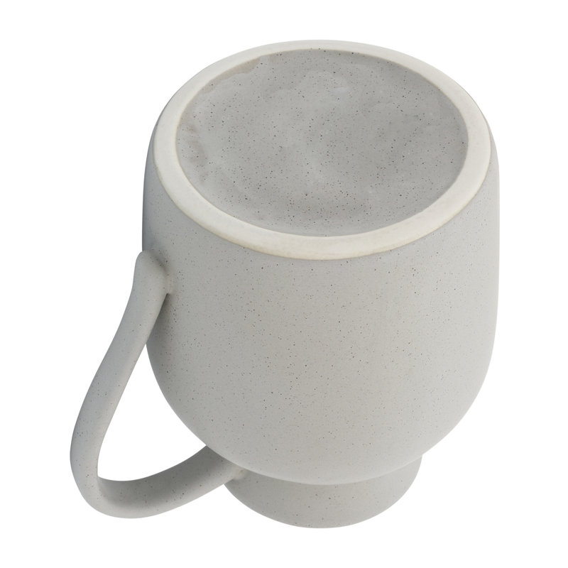  Vase pichet en céramique, H 8 po x l 6 po x P 5 po, Gris