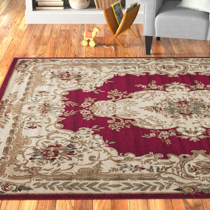 Aracelia Oriental Indoor Rug, Rectangle 7'10" x 10', Red