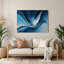 Gradient Abstract 37, art mural en métal bleu-2114118914