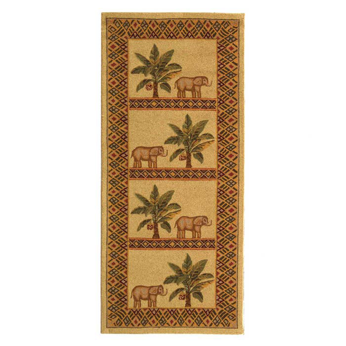 Ardilla Hand Hooked Wool Pile Rug, Runner 2'6" x 10'