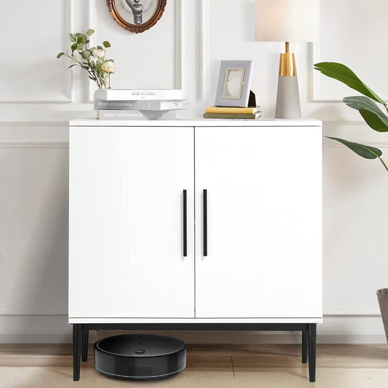 Accent Cabinet with Doors, White Storage Cabinet, Sideboard