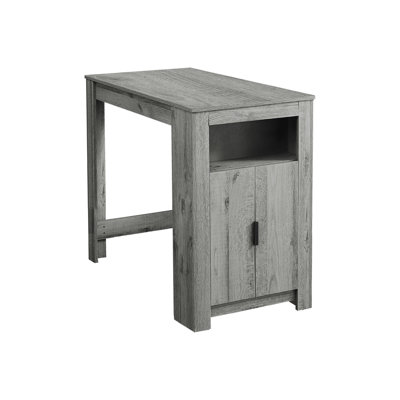 48" Rectangular Grey Laminate Counter Height Table, Modern Storage Solution For Kitchen Design, Area