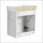 Ensemble de meuble-lavabo mural 20 po avec lavabo en céramique, armoire de rangement avec portes, ensemble d'armoire de salle de bain