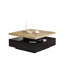 Table basse pivotante carrée 27,5 pouces Celano avec rangement double couche et finition ultrabrillante-124479292