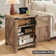 Ariellah 26'' Farmhouse End Side Table with Charging Station and Adjustable Storage Shelf