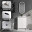 Meuble-lavabo mural 24 po avec lavabo en résine - 2 portes à fermeture douce - blanc