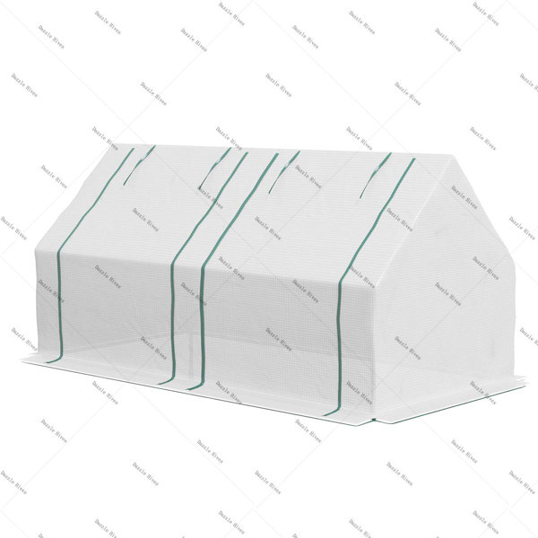 Dazzle Hives Outsunny Portable Greenhouse, Garden Green House with 2 PE ...